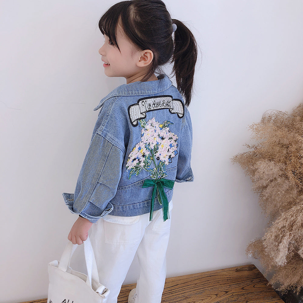 Girls Denim Jacket Chun Qiu Zhuang Jeans