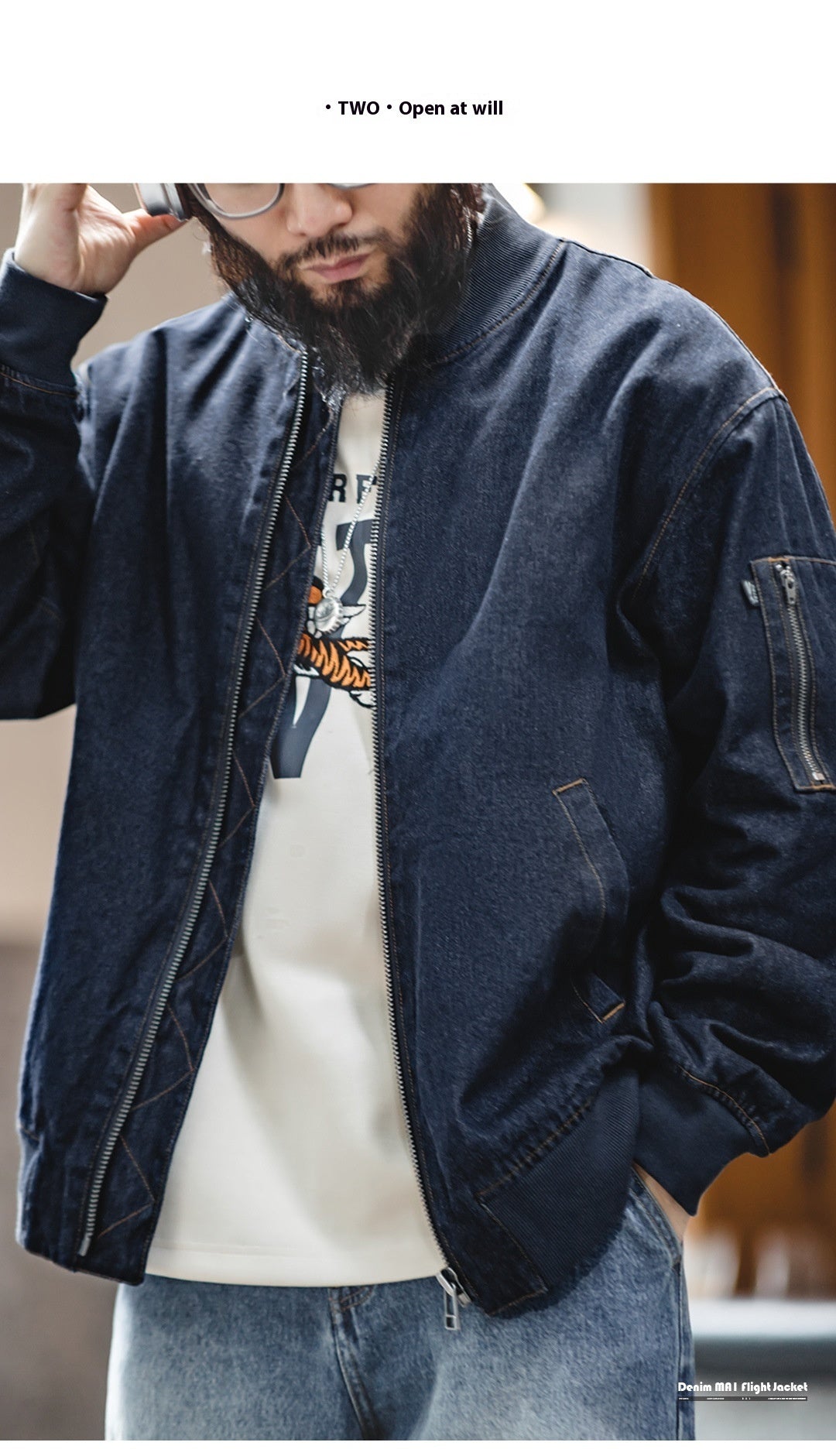 American Retro Denim Pilot Jacket Denim Coat