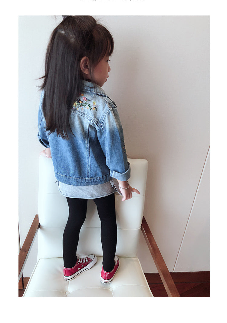 Girls Denim Jacket Chun Qiu Zhuang Jeans