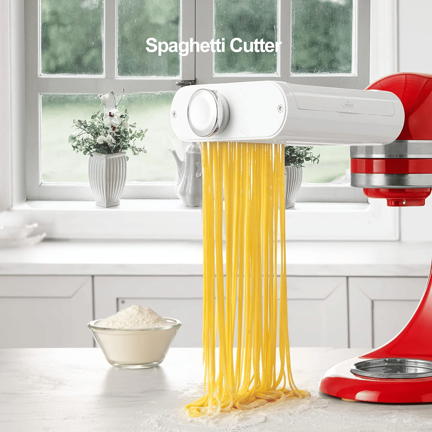 IAGREEA Pasta Maker Attachment 3 in 1 for KitchenAid Stand Mixers IncludedPasta Sheet Roller, Spaghetti Cutter, Fettuccine Cutter Maker,For KitchenAid Vertical Mixer(Machine Is Not Included)