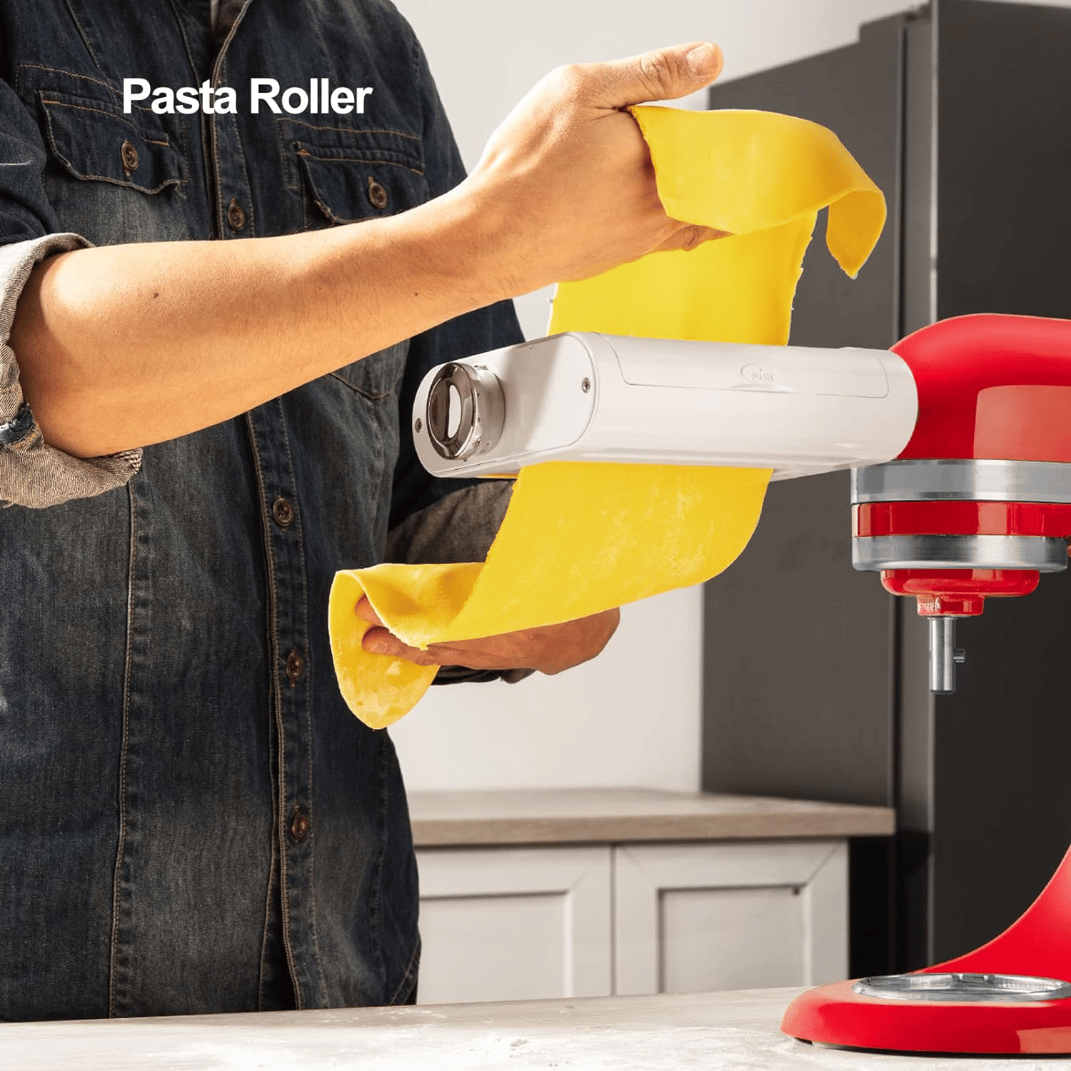 IAGREEA Pasta Maker Attachment 3 in 1 for KitchenAid Stand Mixers IncludedPasta Sheet Roller, Spaghetti Cutter, Fettuccine Cutter Maker,For KitchenAid Vertical Mixer(Machine Is Not Included)