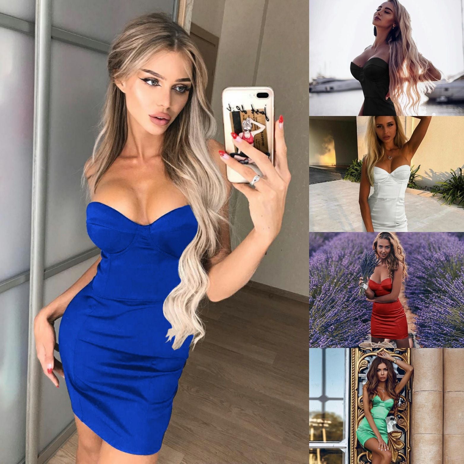 Best Selling Summer Sexy Women's Wrapped Chest Pencil Skirt Dress