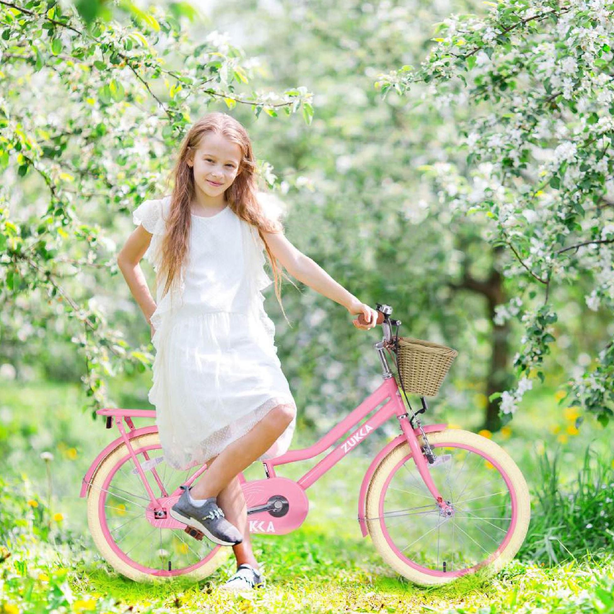 Multiple Colors,Girls Bike with Basket for 7-10 Years Old Kids,20 inch wheel ,No Training Wheels Included